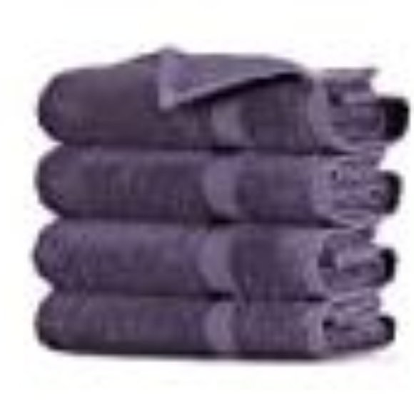 Washcloth - Turkish Cotton - Plum Purple - Set of 4. Unopened. New In Bag. - Picture 1 of 3
